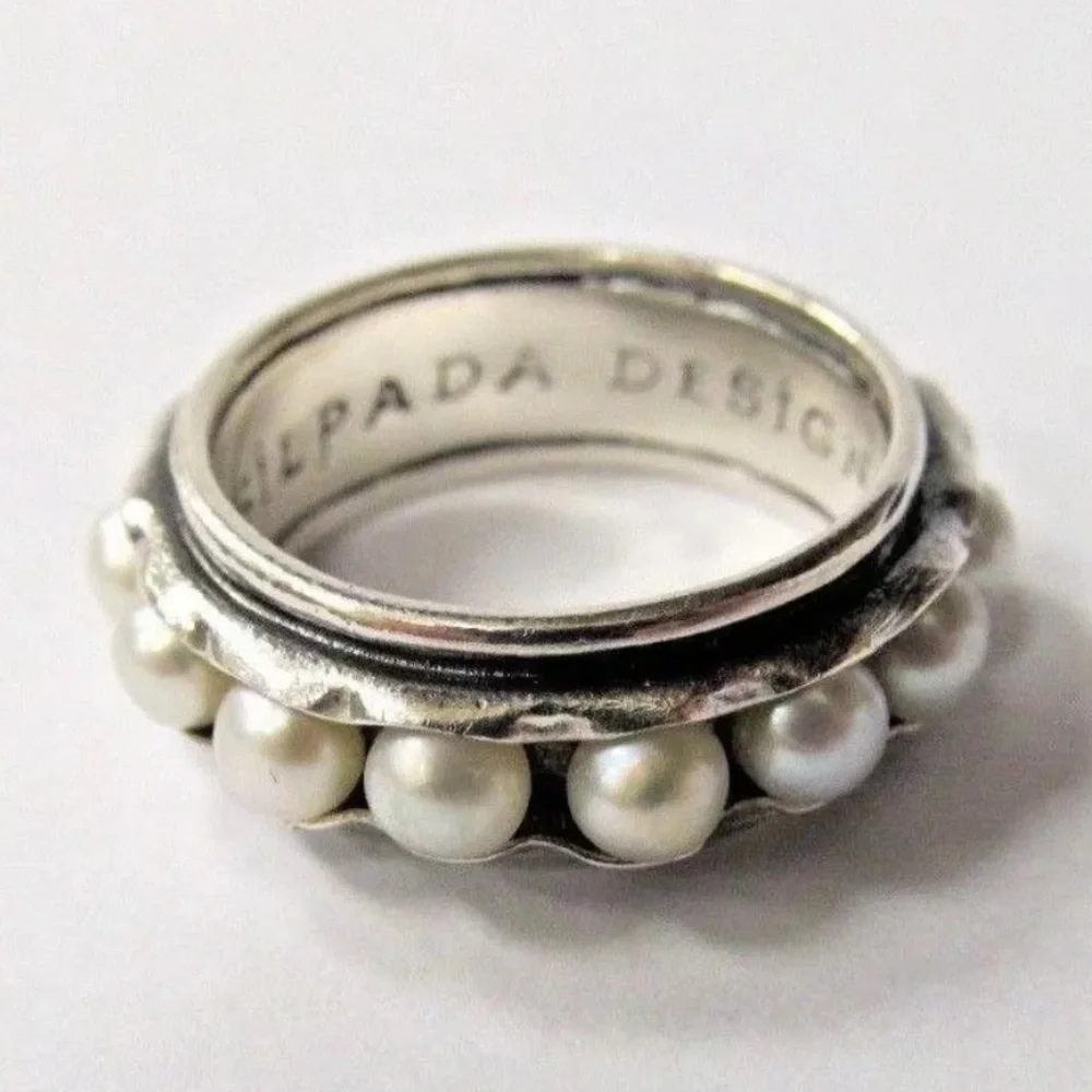 Silpada Sterling Silver Pearl Band Ring - Picture 7 of 7